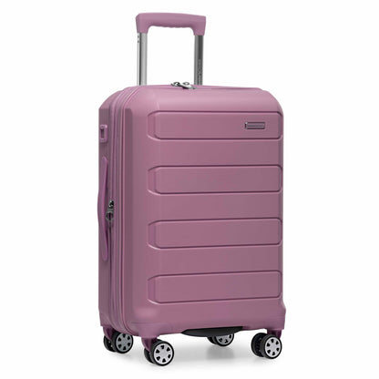 Traveler's Choice Pagosa Hardshell Expandable Luggage with Spinner Wheels, Slate Blue, 3-Piece Set (22/27/30)