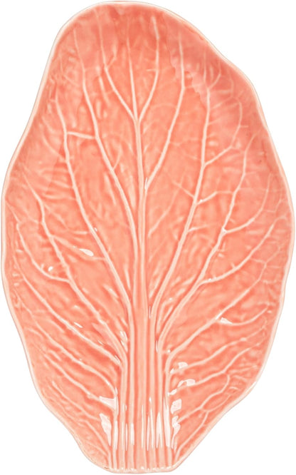 Creative Co-Op 2-Piece Stoneware Cabbage Shaped Plates, Red and Pink