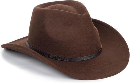 Cowboyhut für Jungen Mädchen Western Filzhut Fedora für Kinder 3-6 Jahre