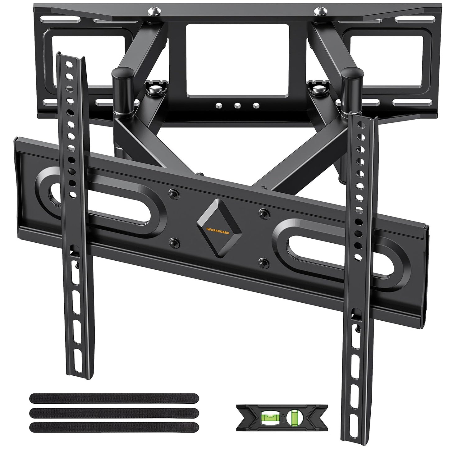 IWORKBOARD 55 65 75 85 inch Tilting TV Wall Mount for 32-90 '' TVs, Low Profile TV Mount Bracket, Safe Lock & Quick Release, Max VESA 600x400mm, 24 inch Studs,132 lbs, Fit Most 55+ 75+ 85+ 86 TVs