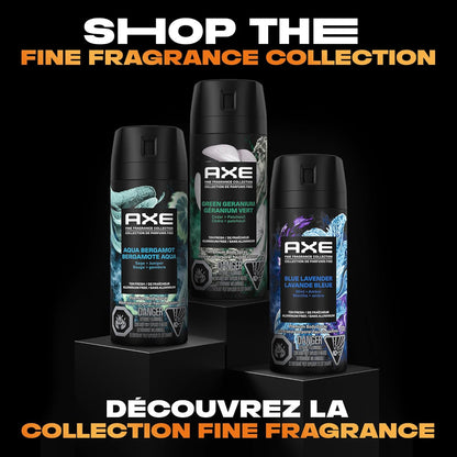 AXE Fine Fragrance Collection Premium Bodyspray für Männer, Black Vanilla Deodorant mit 72 Stunden Geruchsschutz und Frische, angereichert mit ätherischen Ölen aus Vanille, Orange und Sandelholz, 113g