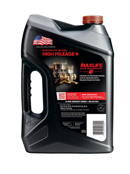 Valvoline MaxLife High Mileage 5W-30 Synthetic Blend Motor Oil 5 Quart