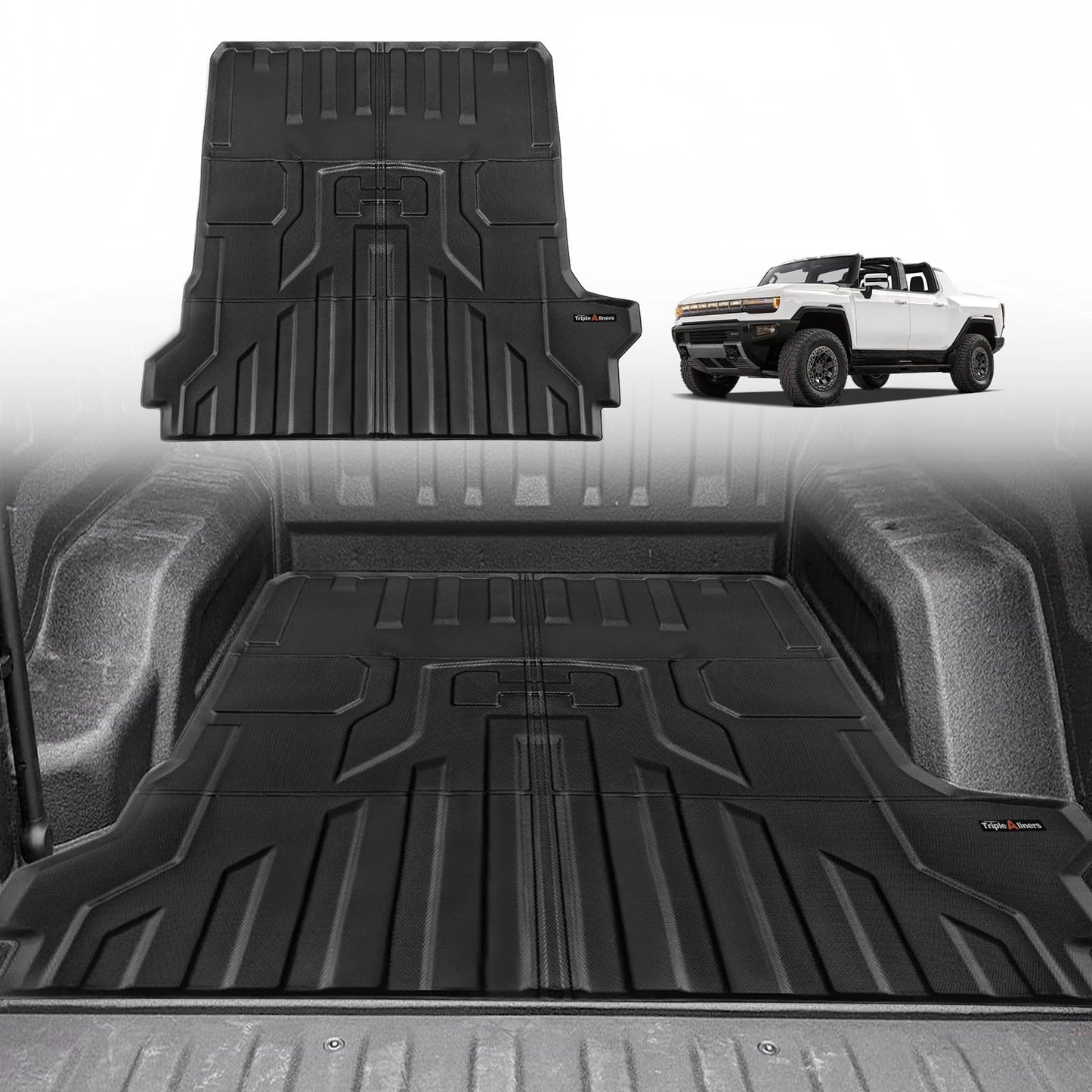 TripleAliners Truck Mat Compatible with 2019-2026 Chevy Silverado 1500 / GMC Sierra 1500 6.6FT Accessories, Truck Bed Mat Heavy Duty Custom Fit All Weather Protection TPE Pickup Liner, Standard Bed
