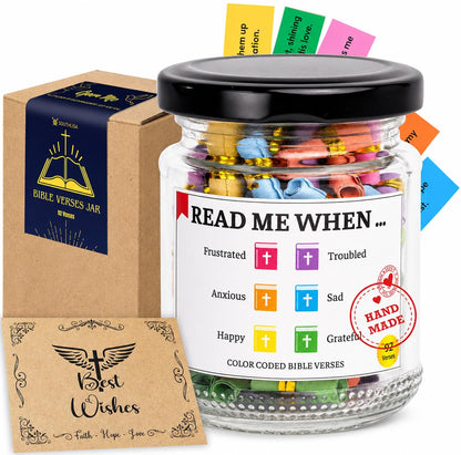 Read This When Bible Verses Jar – Birthday Gifts for Women, Christian Gifts for Women, Graduations Gift for Her, Fathers Day Gift