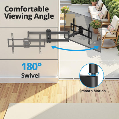 USX STAR Corner TV Wall Mount Long Arm TV Mount Bracket for 37-84 Inch TVs, Full Motion TVs Wall Mounts with 32” Articulating Arms Extension & Tilt & Swivel, Max VESA 600x400mm, Holds up to 100 lbs