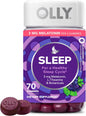 OLLY Sleep Gummy, 3 mg Melatonin, L-Theanine, Chamomile, Lemon Balm, Sleep Aid, BlackBerry - 70 Count (Pack of 12)