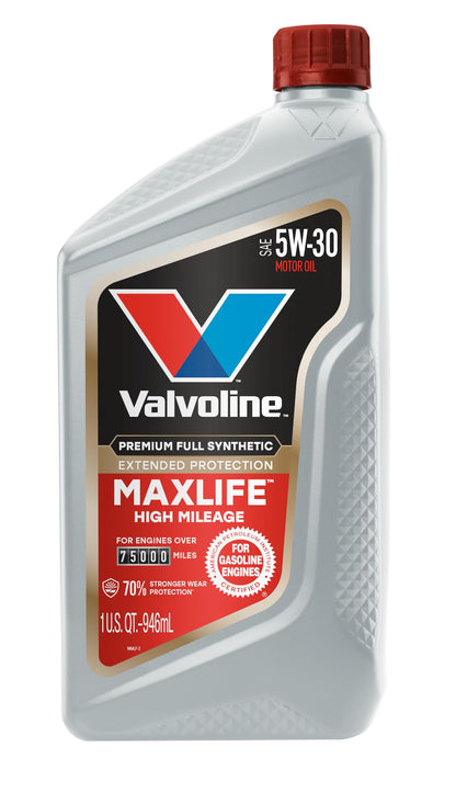 Valvoline MaxLife High Mileage 5W-30 Synthetic Blend Motor Oil 5 Quart