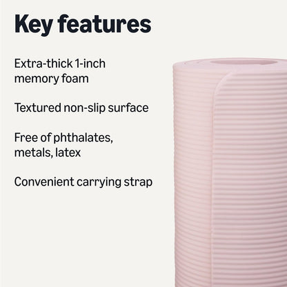 Amazon Basics Dicke Übungs-Yogamatte mit Tragegurt