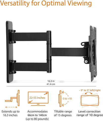 Amazon Basics Full Motion Articulating TV Wall Mount