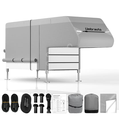 Umbrauto Class C RV Cover Fits 29-32’, Class C Motorhome Camper Cover, Heavy Duty 7 Layers Top Windproof Breathable RV Cover with 3Pcs Extra Straps, Adhesive Repair Patches, 6 Gutter Covers