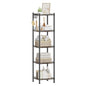 SONGMICS Storage Shelf, Small Metal Wire Shelving Unit, Adjustable Shelves, for Small Spaces, Garage, Bedroom, Living Room, Kitchen, Pantry, 5 Tier, 11.8 x 11.8 x 47.6 Inches, Ink Black ULGR123BH01