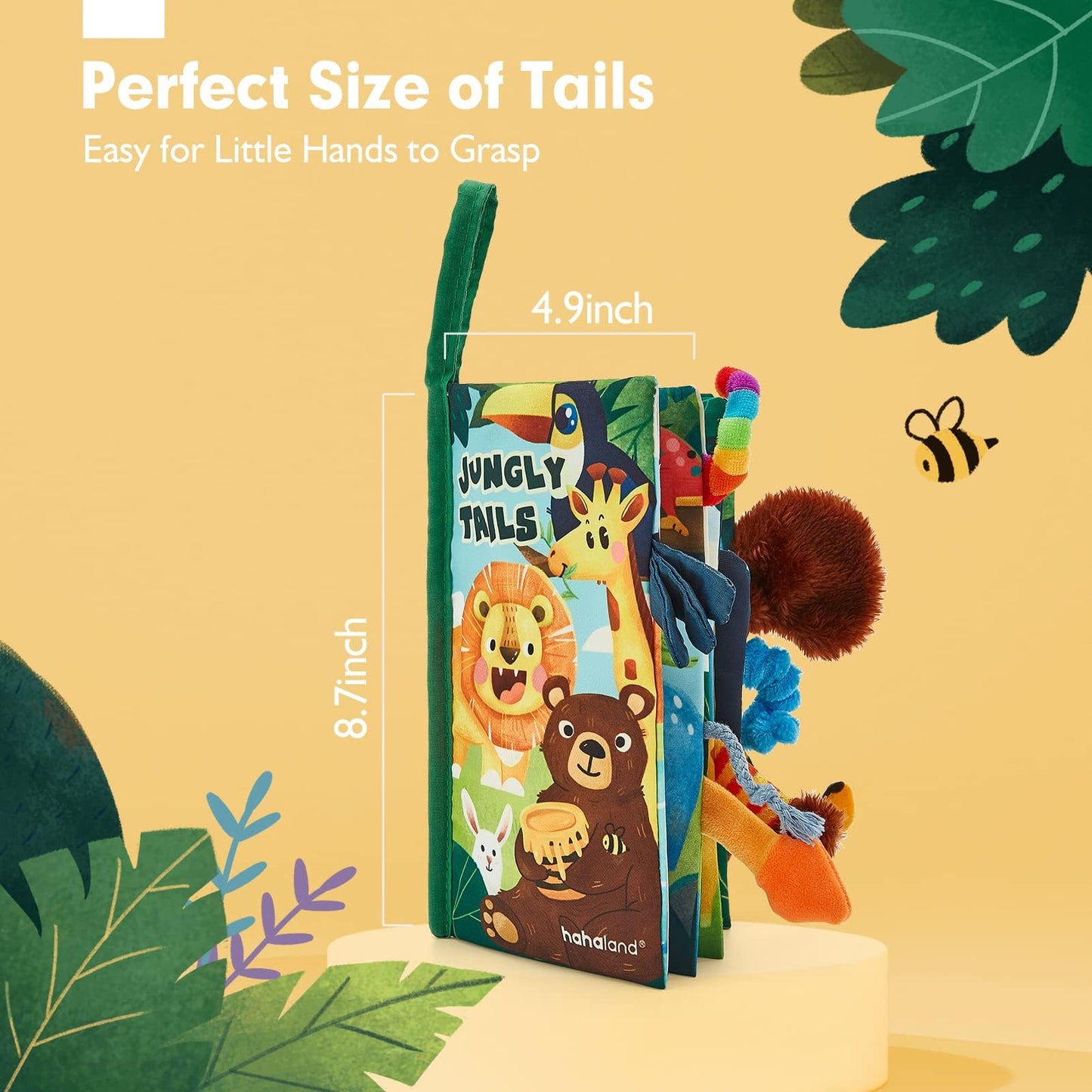 hahaland Babybücher 0-6 Monate, Bauchzeit Spielzeug für Säuglinge, sensorisches Spielzeug 6 bis 12 Monate, Fühlbuch, Reisespielzeug, Geschenke für Jungen und Mädchen 0-3 Monate, Babyparty, Geburtstag, Osterkorbfüller (Einzeln)