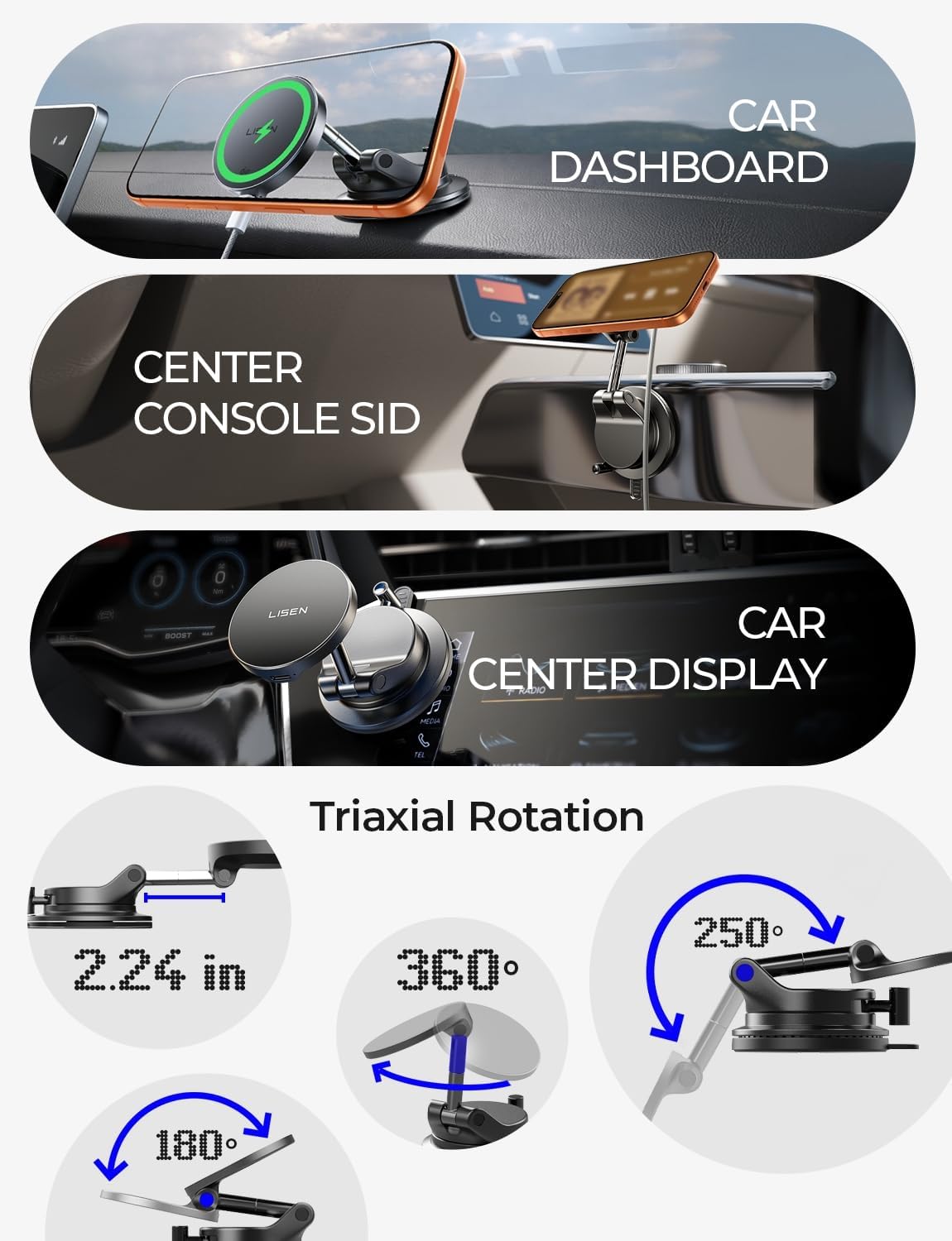 LISEN Magnetic Car Mount Charger: A Game-Changer for Drivers
