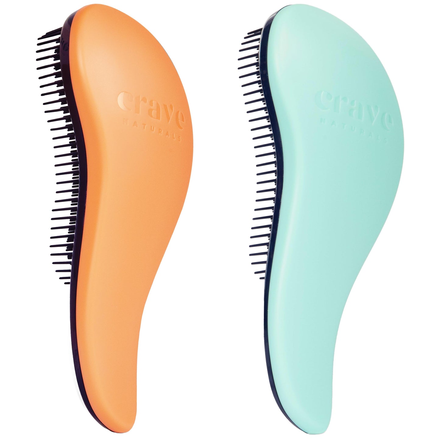 Crave Naturals Glide Thru Entwirrbürste für Erwachsene und Kinder. Entwirrbürste für natürliches, lockiges, glattes, nasses oder trockenes Haar. Haarbürsten für Frauen. Stylingbürste (Blau)