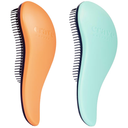 Crave Naturals Glide Thru Entwirrbürste für Erwachsene und Kinder. Entwirrbürste für natürliches, lockiges, glattes, nasses oder trockenes Haar. Haarbürsten für Frauen. Stylingbürste (Blau)