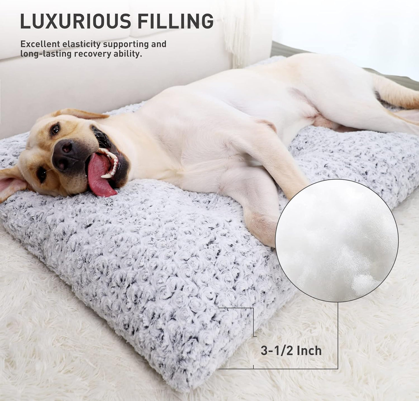 KSIIA Washable Dog Bed Deluxe Plush Dog Crate Beds