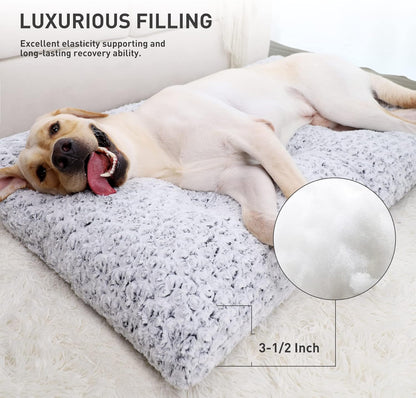 KSIIA Washable Dog Bed Deluxe Plush Dog Crate Beds