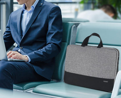 Funda para portátil Ytonet, bolsa para portátil TSA de 15.6 pulgadas, funda para portátil resistente al agua, bolsa de transporte para ordenador compatible con portátiles Lenovo, HP, Dell, Asus, regalos para hombres y mujeres, gris
