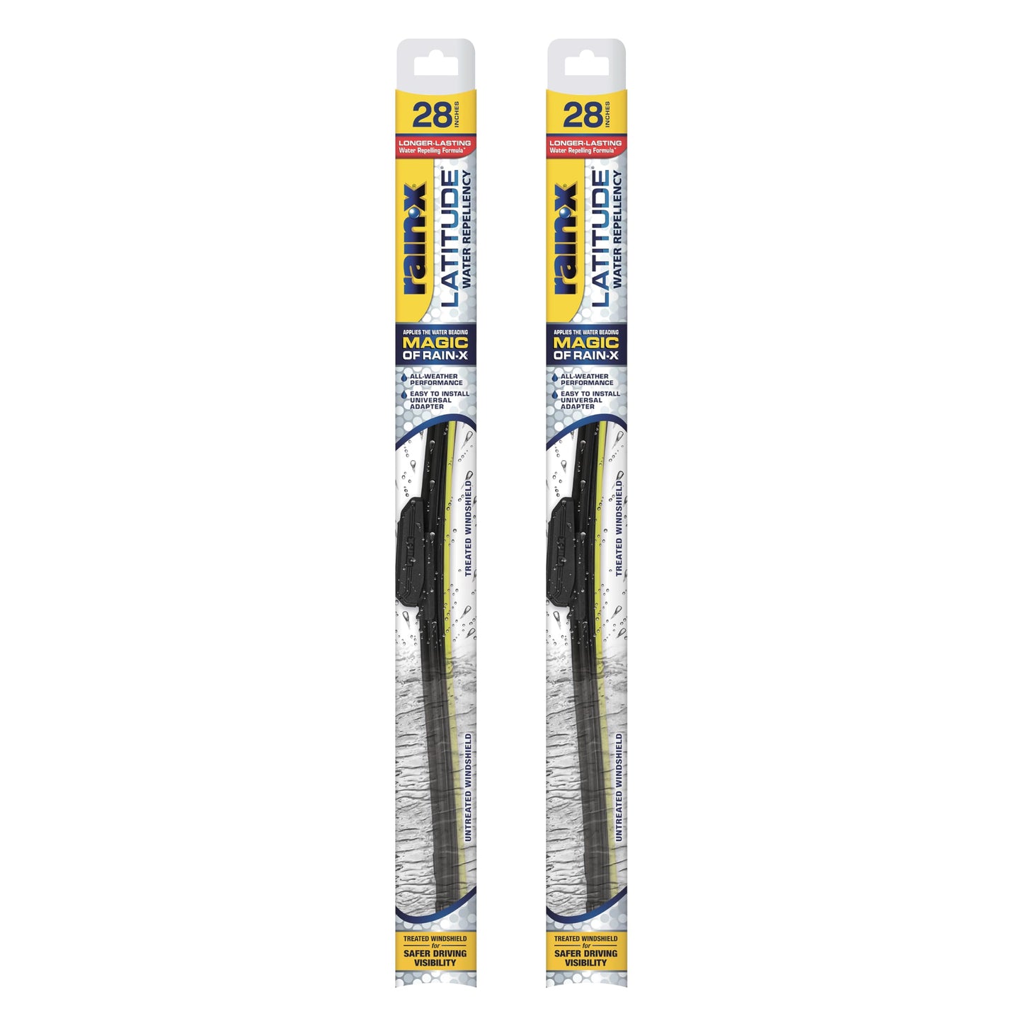 Rain-X 810363 Repellency Water Repellent Wiper Blades, 22" Windshield Wipers (Pack of 2), All Weather Streak-Free for Enhanced Visibility w/Water Repellency Formula [Amazon Exclusive]