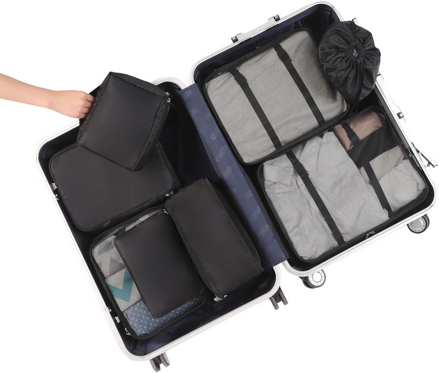 BAGAIL 8er Set Packwürfel Gepäckorganizer für Reisezubehör