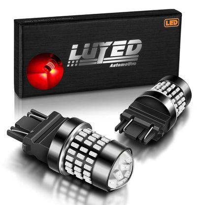 LUYED 3157 LED Bulbs Reverse Light Xenon White 1800 Lumens Super Bright 78 SMD 3056 3156 3057 4157 LED Bulbs,Used for Back Up Reverse Lights,Brake Lights,Tail Lights,Turn Signal Lights,Pack of 2