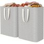 Lifewit 2 Pack Laundry Basket 80L Each, Collapsible Clothes Hamper with Reinforced Handles, Freestanding Waterproof Design for Bedroom and Laundry Room, Grey 160L Total