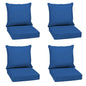Arden Outdoor Foam Deep Seat Cushions Set, 24x24, Premium High-Density Foam, Never Flattens, Weather-Proof for Patio Chair Sofa Couch, Blue Shibori Stripe
