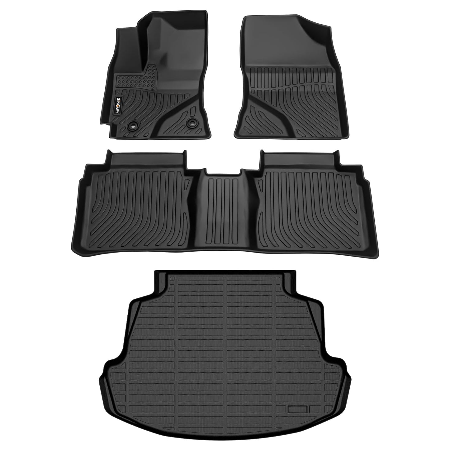 GINOWY-Floor Mats for Toyota 4Runner 1996-2002,1st+2nd Row,TPE All Weather Car Mats Custom Fit Rubber Floor Liners Car Accessories for Toyota 4Runner