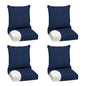 Arden Outdoor Foam Deep Seat Cushions Set, 24x24, Premium High-Density Foam, Never Flattens, Weather-Proof for Patio Chair Sofa Couch, Blue Shibori Stripe