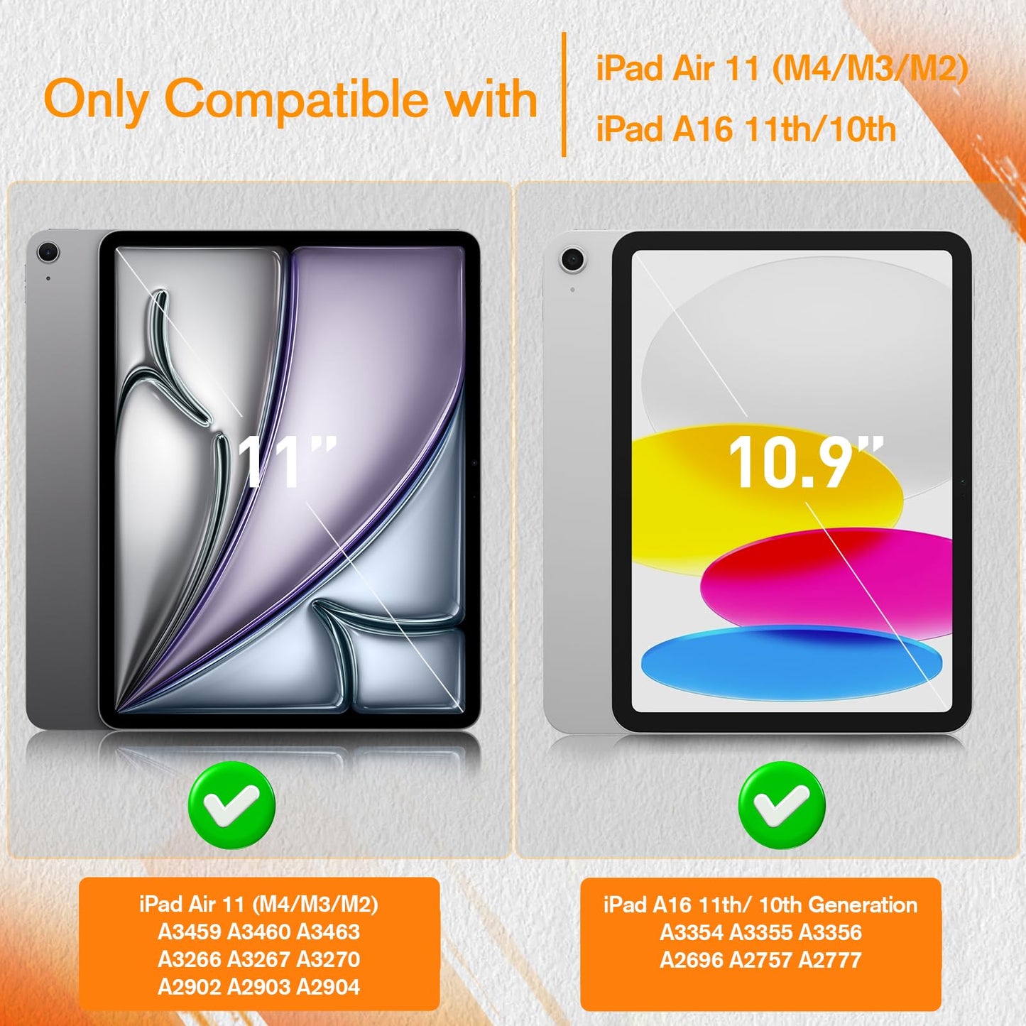 KCT 2 Pack Paperfeel Screen Protector Compatible with iPad A16 11th Generation 2025 11 inch/iPad 10th 2022 10.9 inch & iPad Air 11 inch M4/M3/M2 (2026/2025/2024), Write as Real Paper, Anti Glare