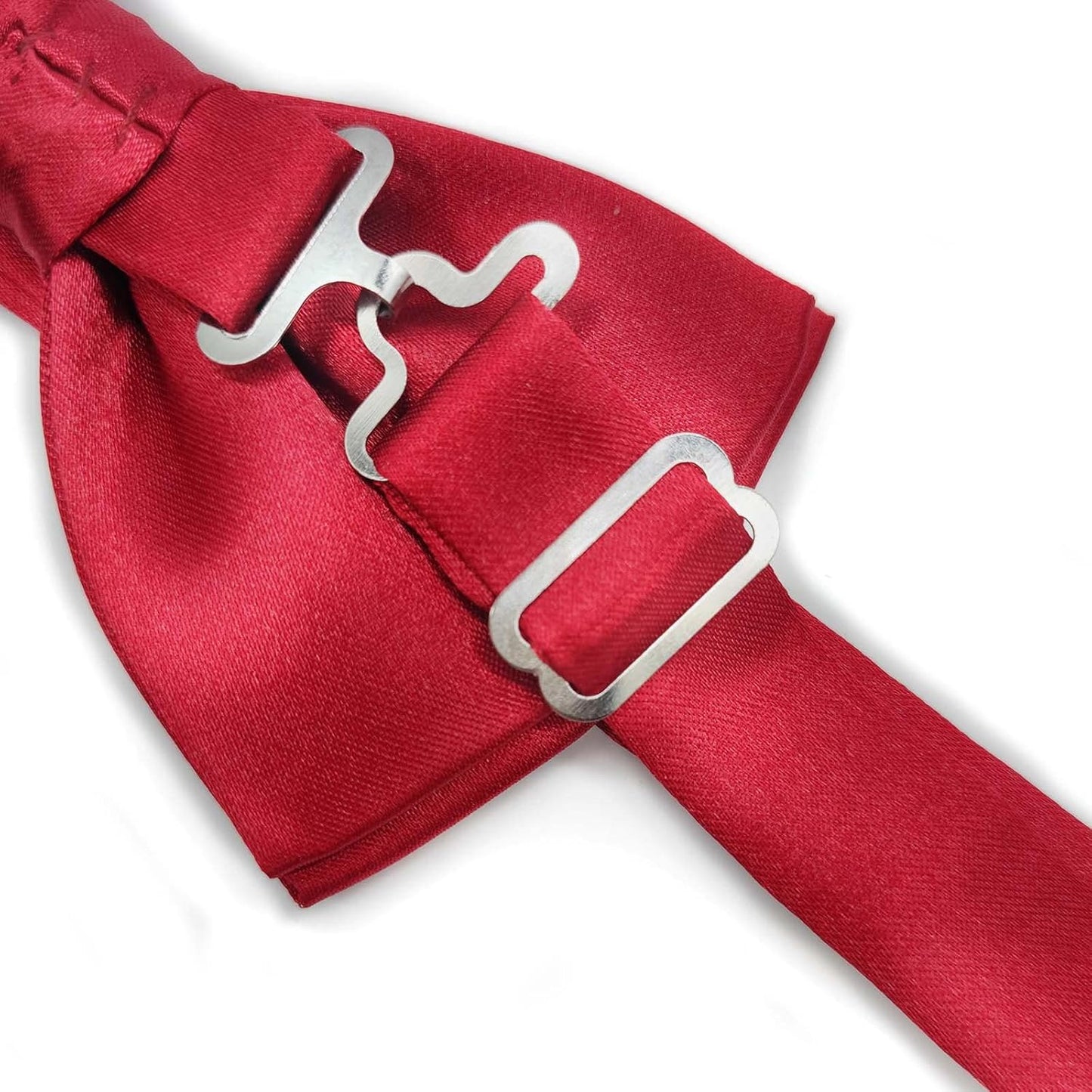 Verstellbare Herren-Fliege, einfarbig, doppelt gefaltet, vorgebunden für Dinner, Hochzeiten, Partys, Business, Bälle