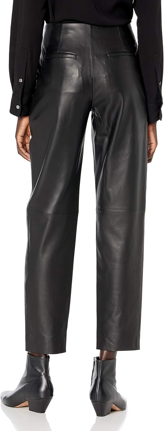Vince Womens Leather Tapered Pant