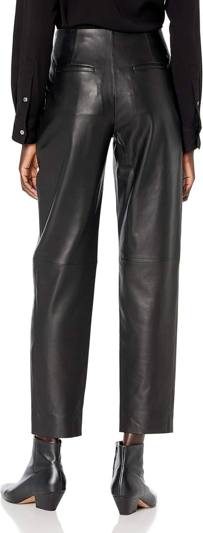 Vince Womens Leather Tapered Pant