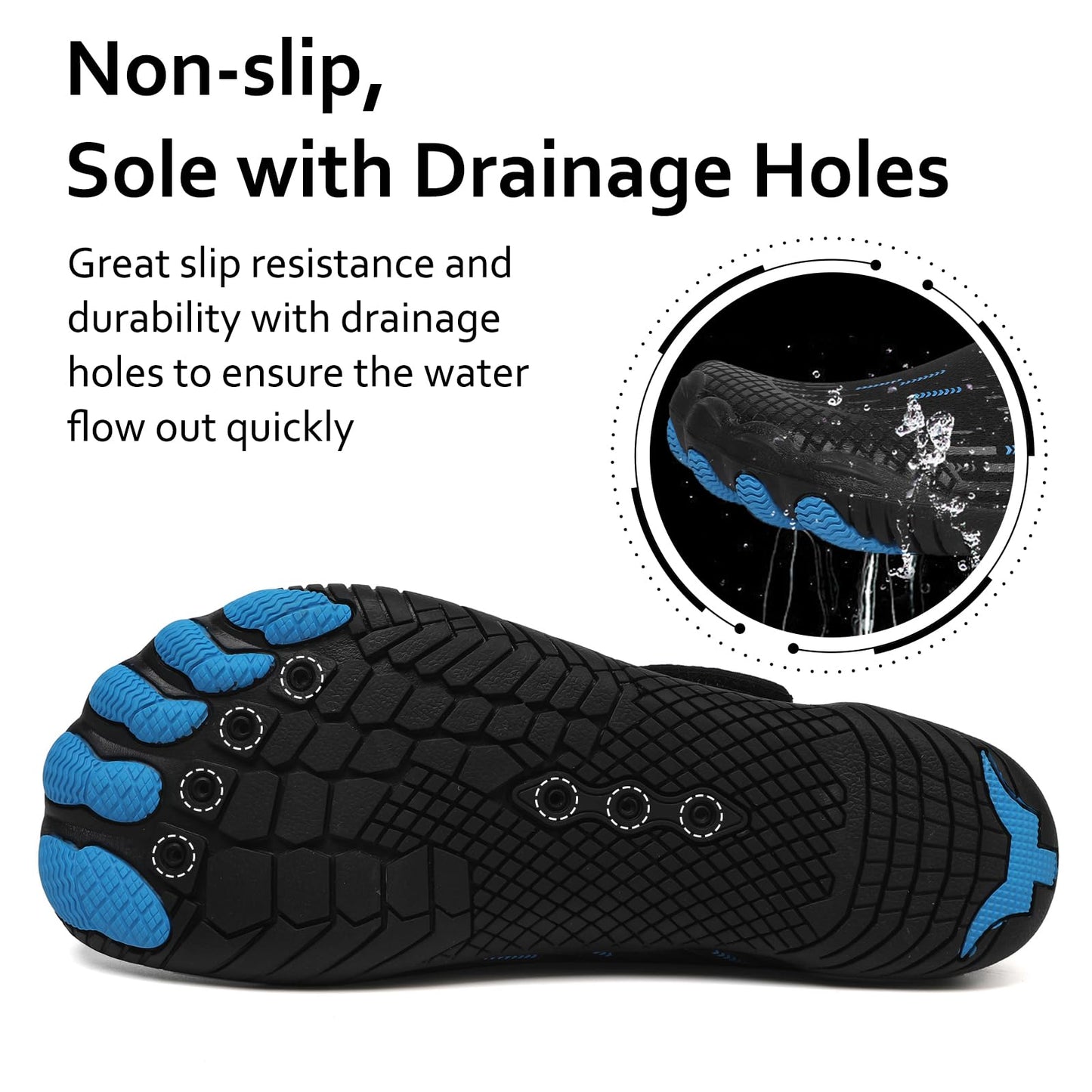 Water Shoes Mens Womens Quick-Dry Barefoot Swim Beach Pool Shoes Aqua Yoga Socks for Hiking Walking Diving Surf Outdoor Water Sports