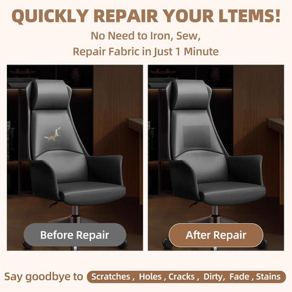 Lederreparatur-Set, 43x200 cm selbstklebender Lederflicken wasserdicht, DIY große Vinyl-Flicken für Sofas, Möbel, Küchenschränke, Wände (Schwarz, 43x200 cm)