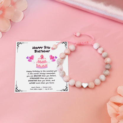 Sereney 6. Geburtstag Mädchen Geschenk, Verstellbare Perlenarmbänder zum 6. Geburtstag als Geburtstagsgeschenk für 6-jährige Mädchen, Geschenke zum 6. Geburtstag für Tochter, Nichte, Enkelin