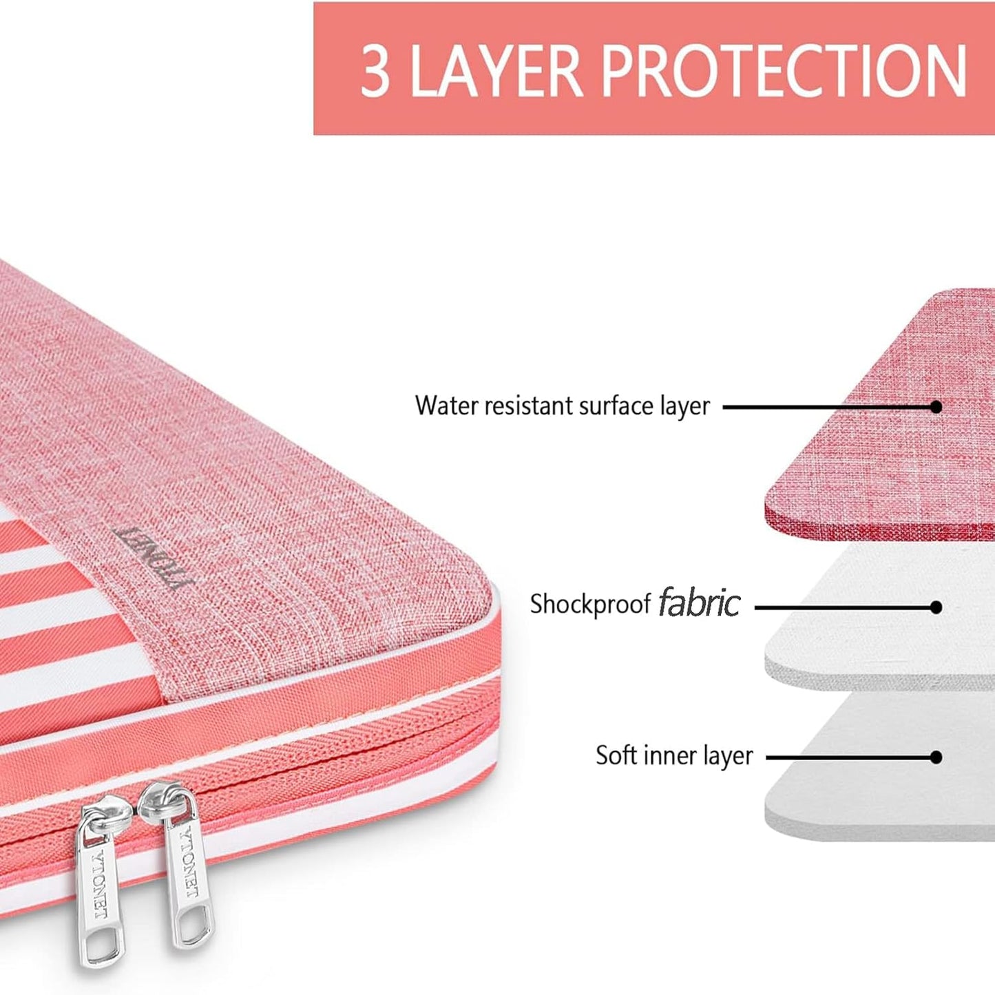 Funda para portátil Ytonet, bolsa para portátil TSA de 15.6 pulgadas, funda para portátil resistente al agua, bolsa de transporte para ordenador compatible con portátiles Lenovo, HP, Dell, Asus, regalos para hombres y mujeres, gris