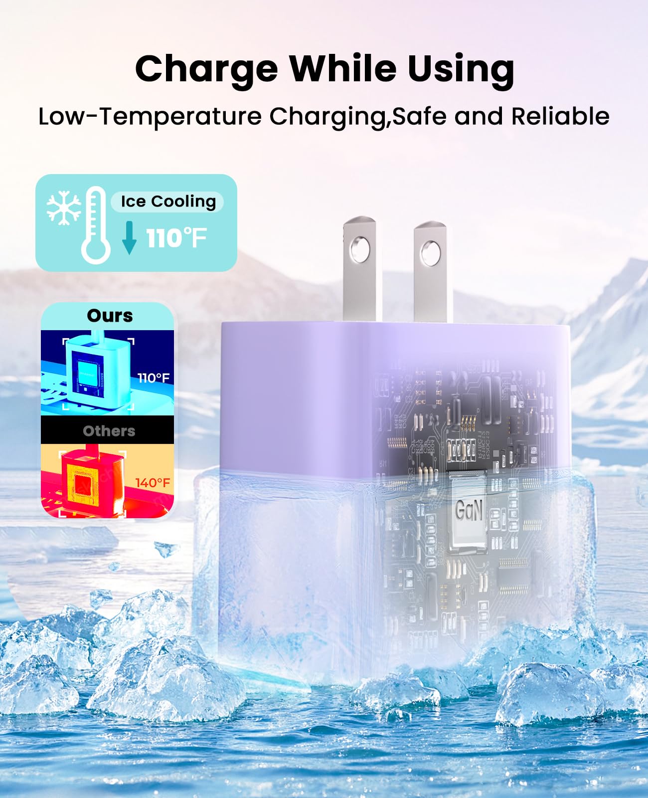 iPhone Ladegerät Schnelllade-2er-Pack Typ C Wandladegerät mit 2er-Pack [1,8 m & 3 m] langem USB C auf Lightning Kabel für iPhone 14/13/12/12 Pro Max/11/Xs Max/XR/X, AirPods Pro