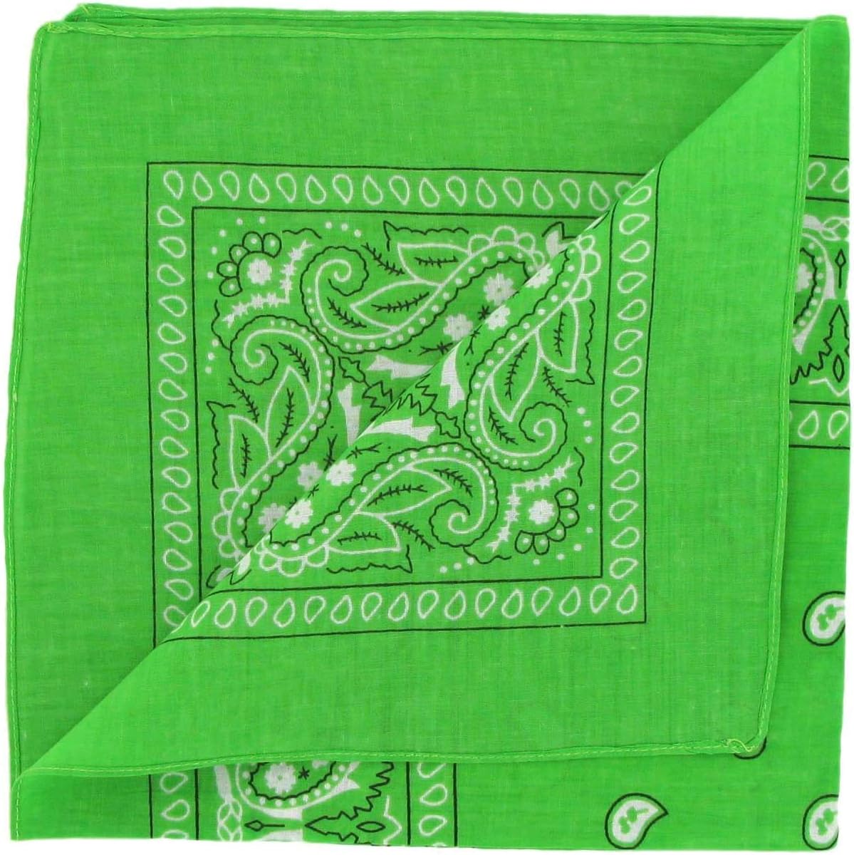 BOOLAVARD 1er, 6er, 9er oder 12er Pack Cowboy-Bandanas mit original Paisley-Muster (Schwarz)