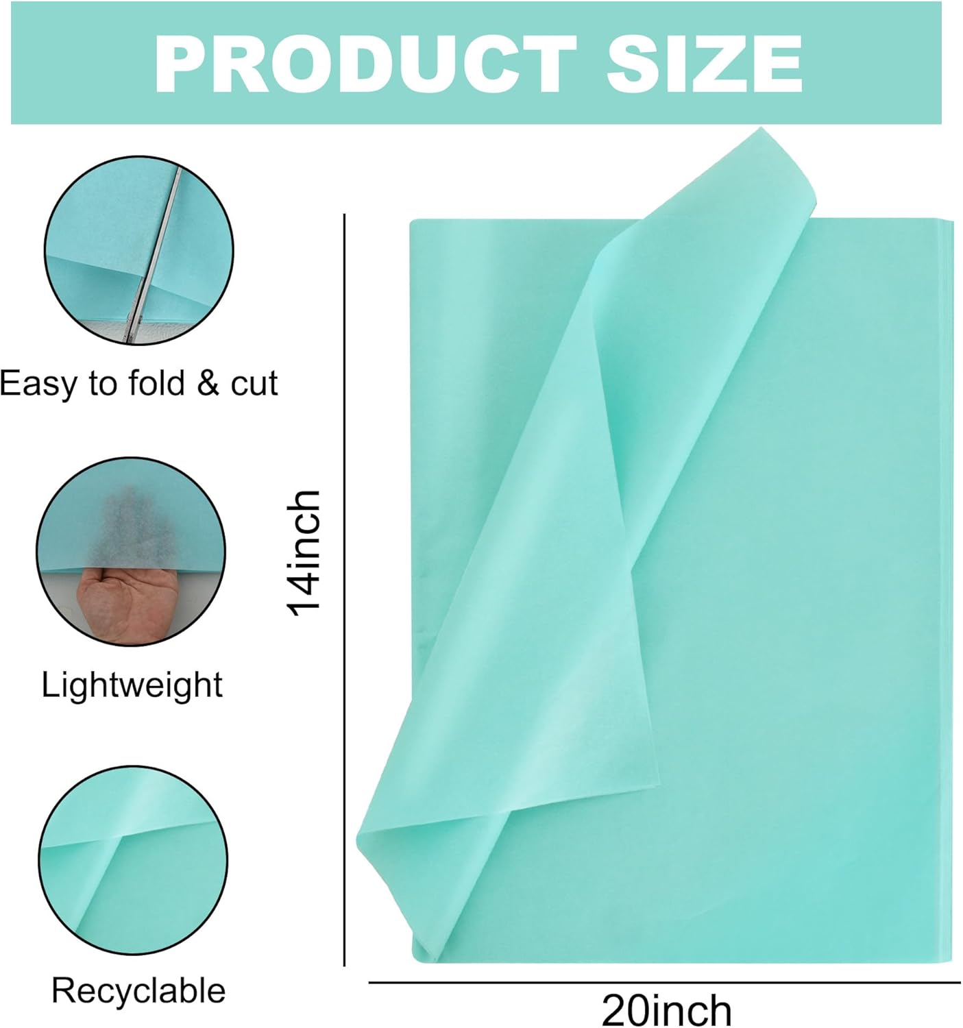 100 Blatt Seidenpapier Salbeigrün 35x50cm Geschenkpapier Seidenpapier Großpackung für DIY-Projekte Geschenktüten Geschenkverpackungen Hochzeiten Valentinstag Ostern Weihnachten und Geburtstagsfeiern Basteln