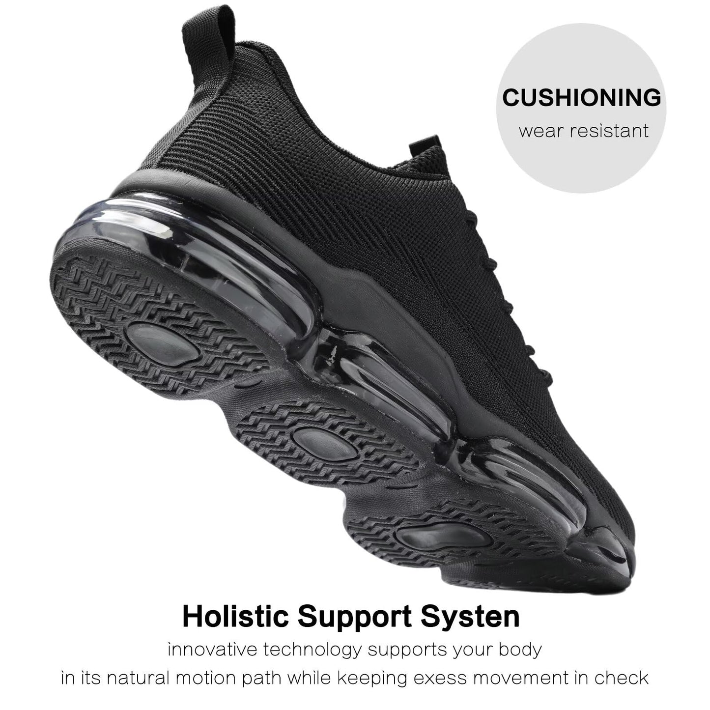 Mens Running Shoes Air Low Top Comfort Walking Lace Up Sneakers Breathable Fashion Tennis Sport Gym Fitness Cross Trainers