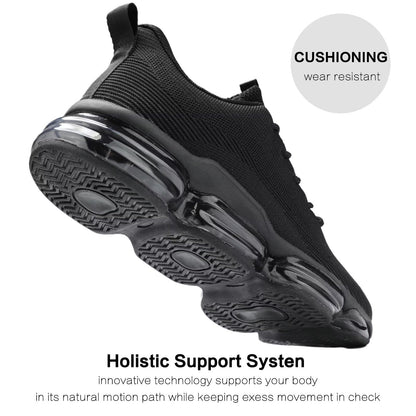 Mens Running Shoes Air Low Top Comfort Walking Lace Up Sneakers Breathable Fashion Tennis Sport Gym Fitness Cross Trainers