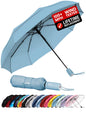 Repel Windproof Travel Umbrella - Compact & Withstands Winds up to 100MPH , Strongest Premium Auto Folding Umbrella for Rain and Sun - Durable, Light & Portable for Women & Men , Fits Backpack & Cars