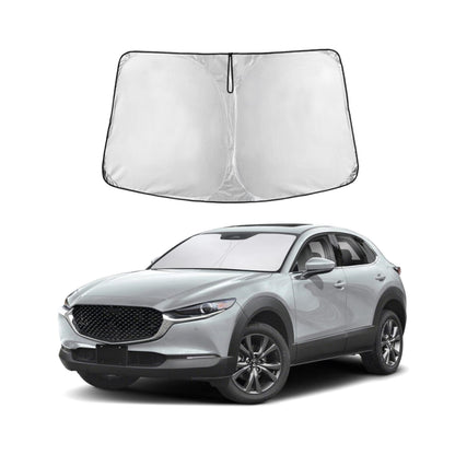EcoNour Car Windshield Sunshade | Blocks 99% Heat & Keeps Interior Cool | Universal Fits Cars, SUVs, Trucks | Automotive Sun Screen, Visor & Car Accessories for Summer | Medium (64x32 Inches)