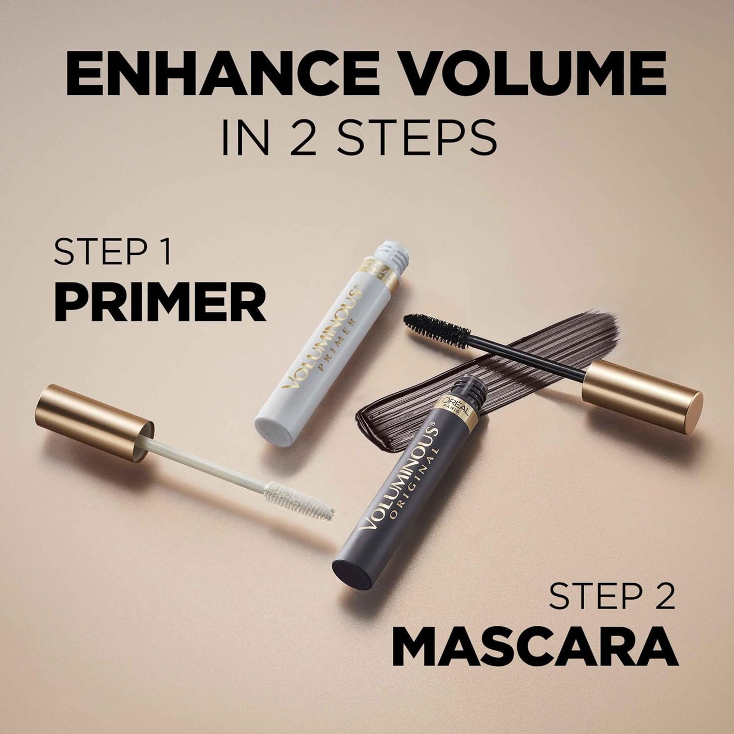 L'Oréal Paris Voluminous Original Mascara, Wimpern tuschen für Volumen und Trennung, nicht verklumpende Formel für weiche und geschmeidige Wimpern, Blackest Black 8,5ml