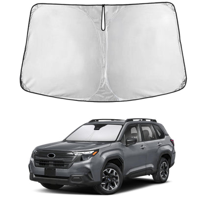 EcoNour Car Windshield Sunshade | Blocks 99% Heat & Keeps Interior Cool | Universal Fits Cars, SUVs, Trucks | Automotive Sun Screen, Visor & Car Accessories for Summer | Medium (64x32 Inches)