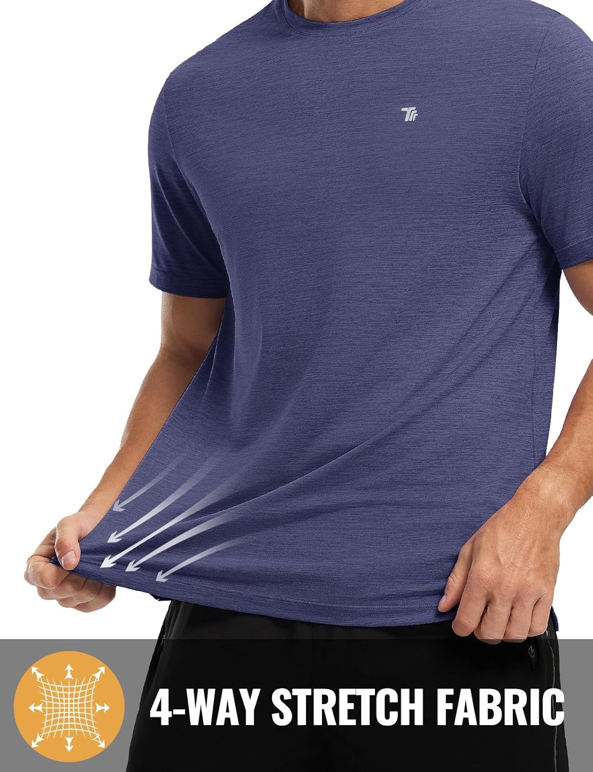 Rdruko Herren Kurzarm Trainingsshirts – Trockene Passform – Feuchtigkeitstransportierend – Für Laufen, Fitnessstudio, aktiven Sport