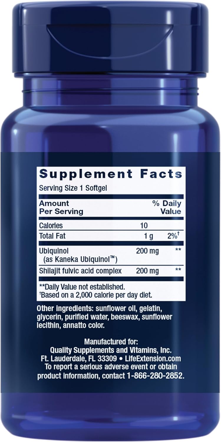 Life Extension Super Ubiquinol CoQ10 with Enhanced Mitochondrial Support, 200mg, 30 Softgels