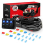 Nilight - NI -WA 06 LED Light Bar Wiring Harness Kit - 2 Leads 12V On Off Switch Power Relay Blade Fuse for Off Road Lights LED Work Light, 2 Years Warranty
