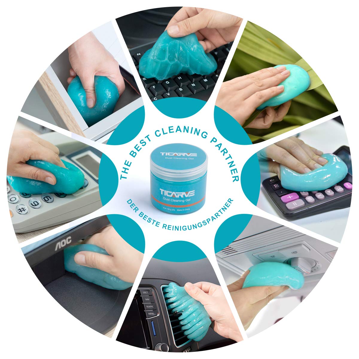 TICARVE Car Cleaning Gel Car Detailing Putty Car Cleaning Putty Gel Auto Detailing Tools Car Interior Cleaner Car Cleaning Kits Cleaning Slime Car Assecories Keyboard Cleaner Rose